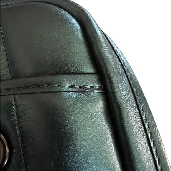 COACH TALL CAMERA CROSSBODY BAG METALLIC GREEN NWT - Picture 8 of 10